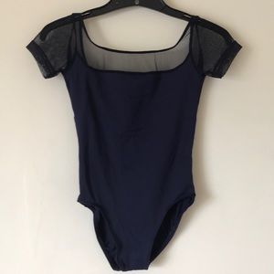 Ainsliewear Cap Sleeve Leotard w/ Mesh